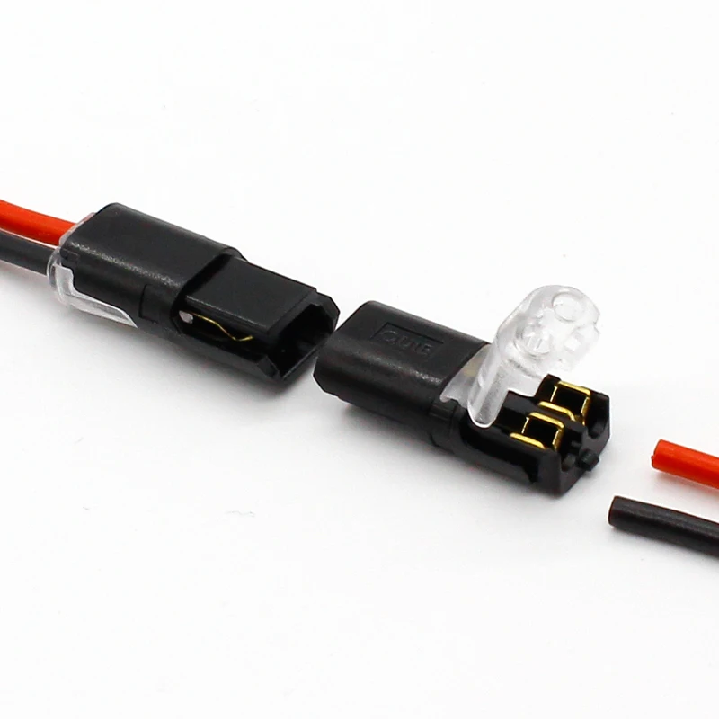 Cable conector de resorte 2p sin soldadura sin tornillos, abrazadera de cable de conector rápido, bloque de terminales de 2 vías, ajuste fácil para