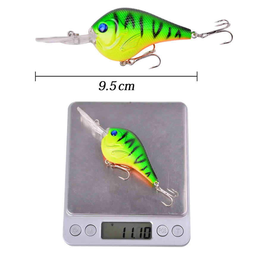 Crank Fishing Lure 9.5cm 11g Swimbait Crankbait Diving 1.5m-3m Artificial Hard bait Bass Fish wobbler lures Fishing Tackle