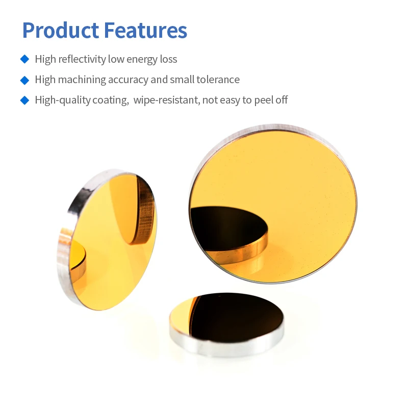 CO2 Laser Si Mirror Dia. 19.05mm / 20mm / 25mm / 30mm / 38.1mm Gold Plated Silicon Reflective Reflector Lens CO2