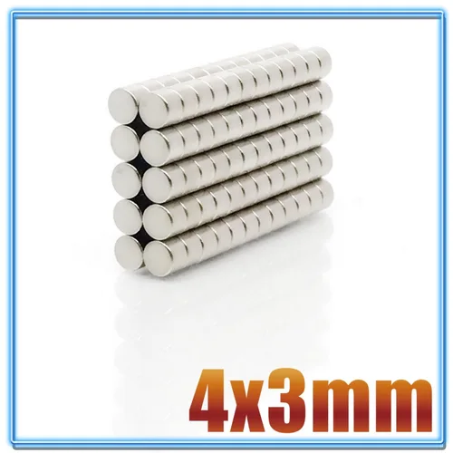 소형 원형 강력한 자석 4mm x 3mm 시트 네오디뮴 자석 디스크 4x3mm, 4x3mm 영구 NdFeB 강력한 자석 4x3mm, 50 ~ 1000 개  Best5