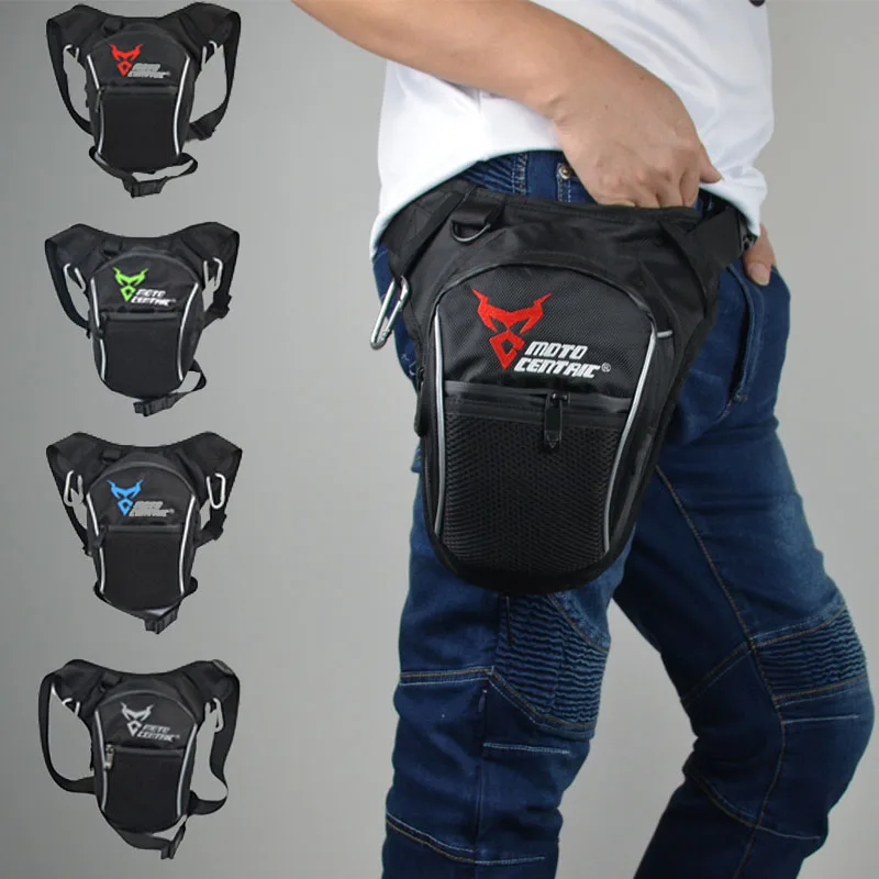 Fashion Motorcycle Drop Leg Bag Hip Bum Fanny Pack Waterproof Motorcycle Bag Outdoor Casual Waist Bag Motorcycle Bike Bag Black