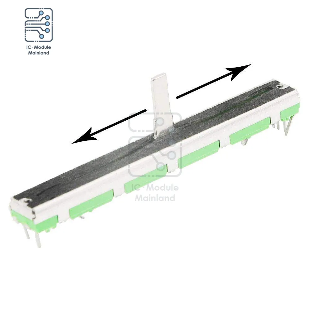 5PCS Straight Slide Liner Potentiometer Mixer Fader Variable Resistors B103 10K Ohm 75mm Dual Channel Fader for Dimming Tuning