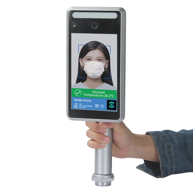 temperature detection+face recognition ,8 inch Thermal Infrared tablet camera , access control system,time attendance