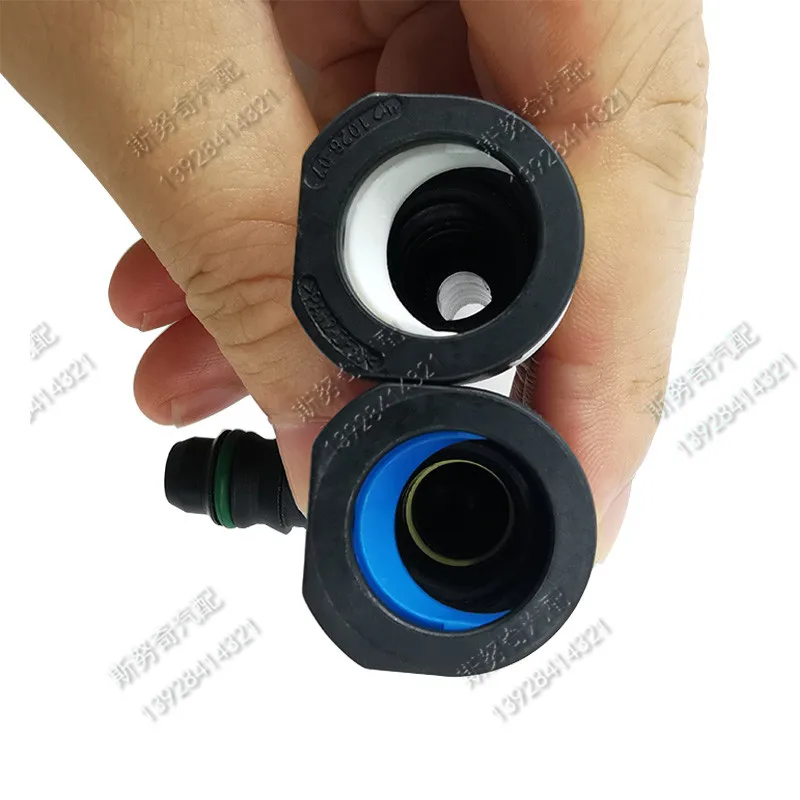 high quality 9.89mm ID8 90 degree SAE 10 Fuel pipe joint plastic fittings Fuel line quick connector for VW for Volkswa 2pcs