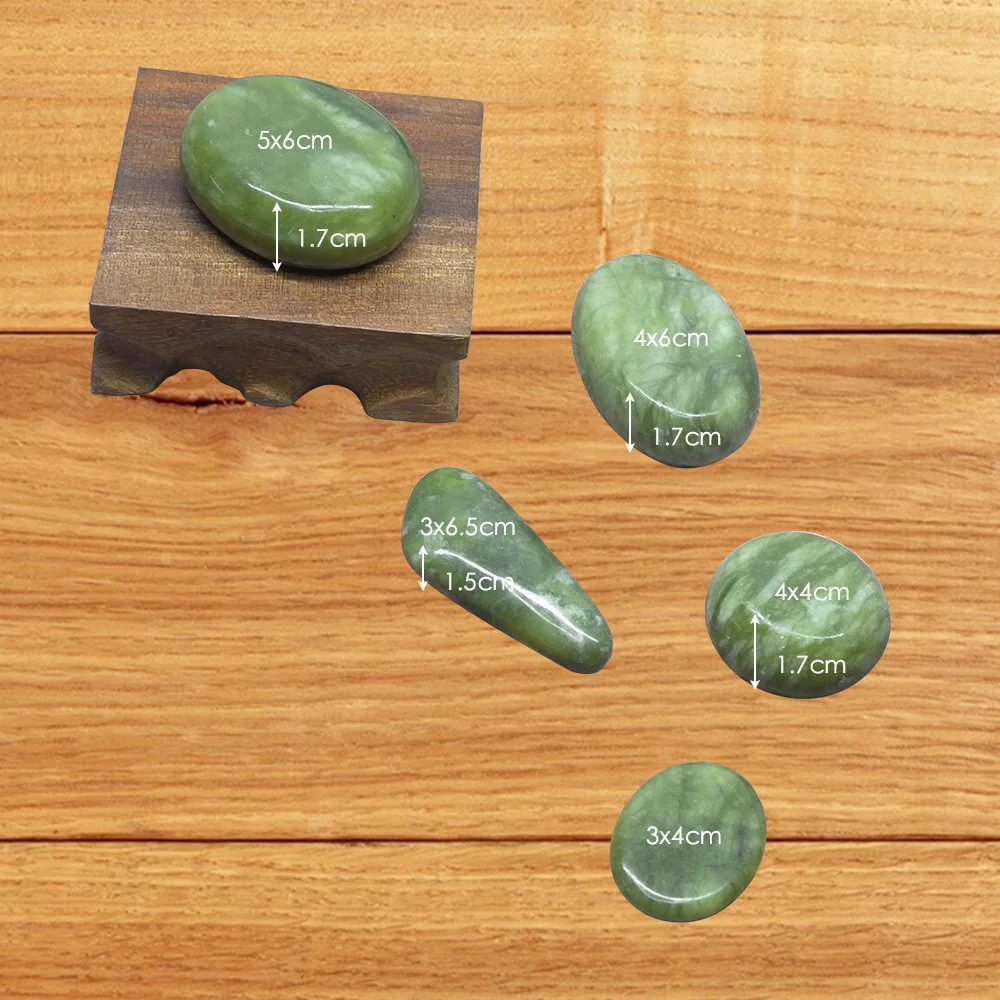 Tontin Jade glaze hot stone massage Set massager back massageador Health Care stones for massage spine basalt lava stone spa