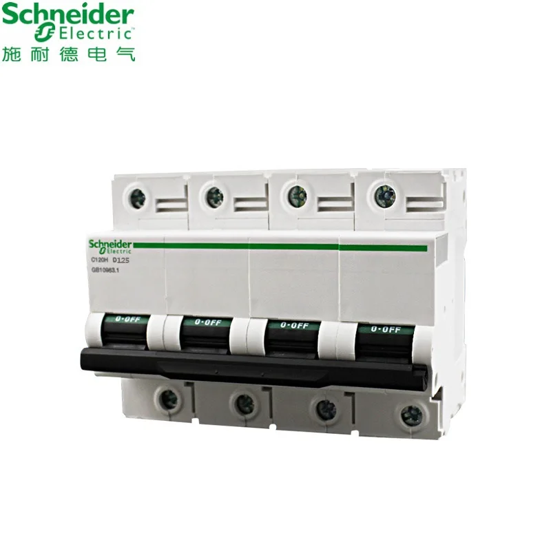 Schneider electric High power  Circuit Breaker C120H 4p  D type  63A 80A 100A 125A  10kA   A9N19807 /15/23/31