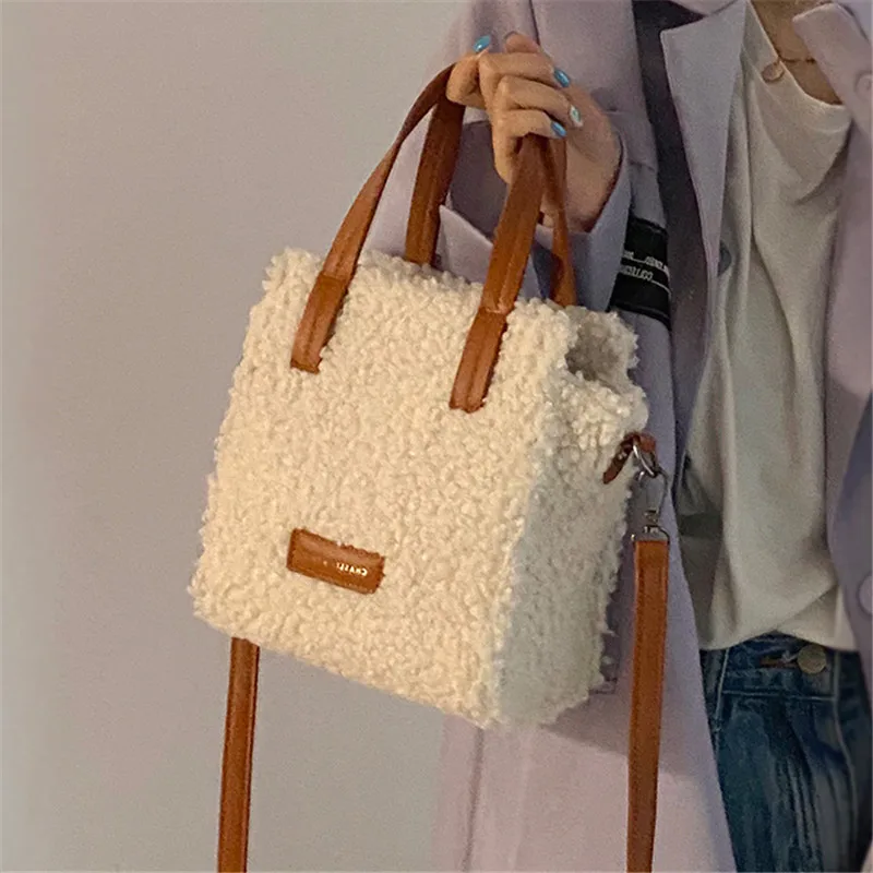 Autumn And Winter Lamb Hair Bag Women 2020 New Trendy Fashion Net Red Handbag Niche Design High-End Plush Bag