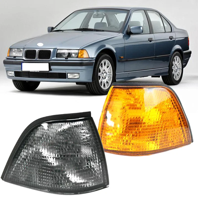 Yasong Turn Signal Light Cover Corner Warning Marker Light Shell for Bmw 3 Series 318I 325I  E36 4Dr Sedan and Wagon 1992-1998