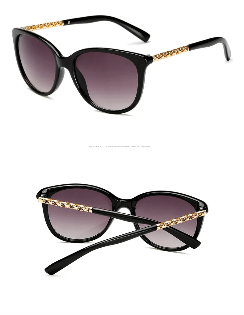 Neue Vintage Marke Design Damen Cat Eye Sonnenbrille Frauen Rahmen Luxus Sonnenbrille Für Weibliche UV400 – Detail 8