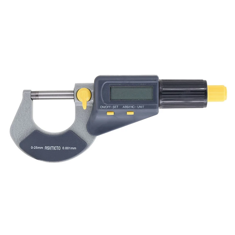 Germany ASIMETO IP65 Digital Outside Micrometers Measuring Range 0-25mm/0-1inch Resolution 0.001mm/.00005inch 105-01-4