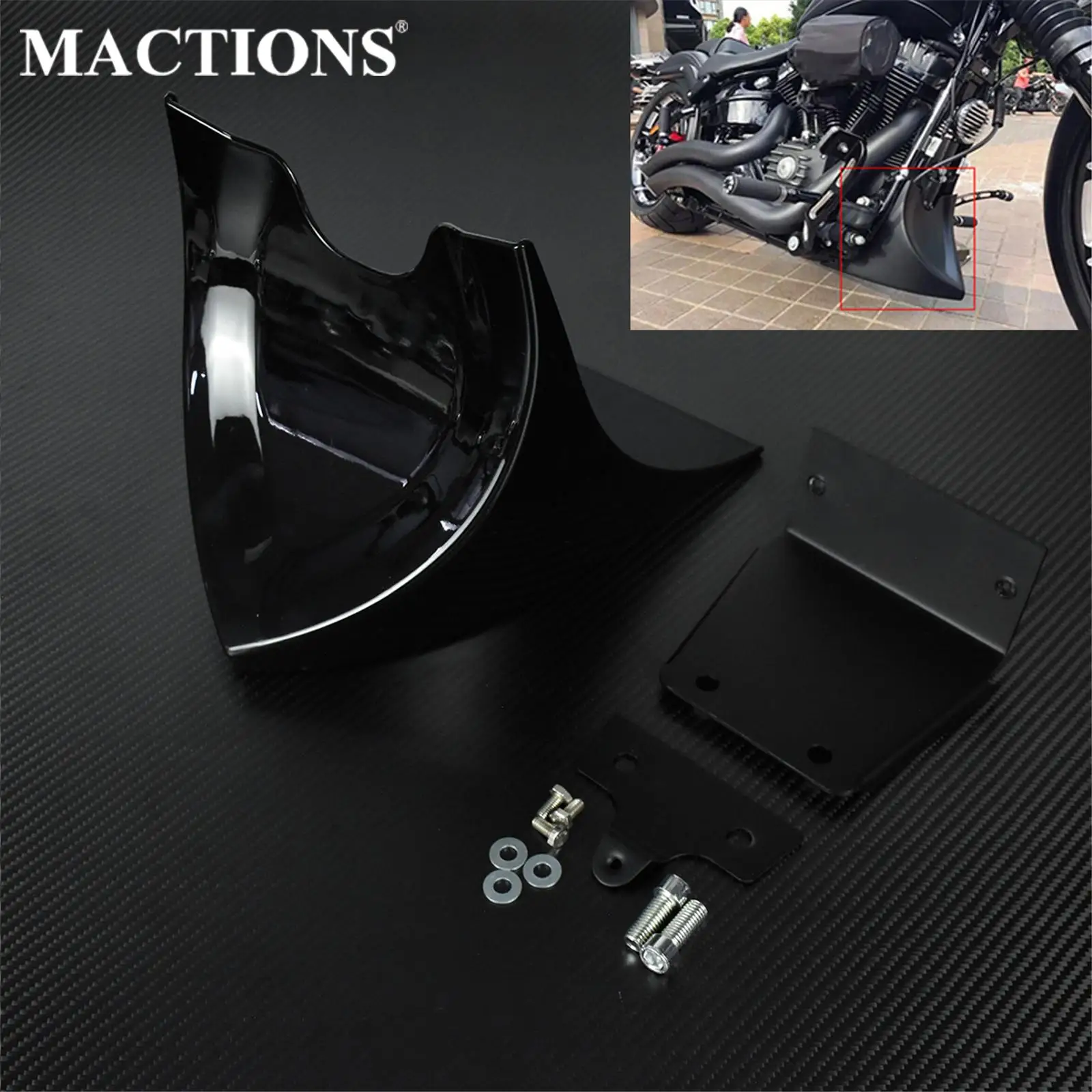 

Motorcycle Lower Chin Air Dam Fairing Front Spoiler Cover Black For Harley Sportster 48 883 1200 Forty Eight XL Iron 2004-2018