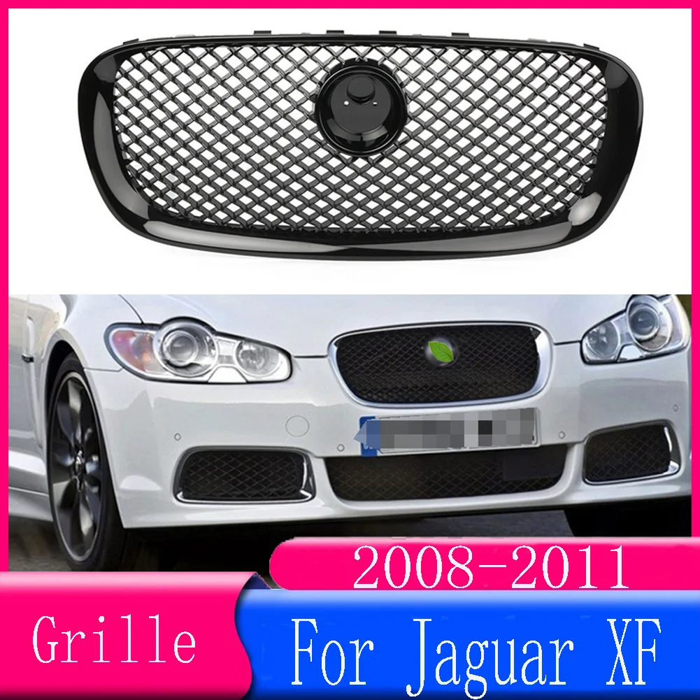 

Car Accessory Front Bumper Grille Centre Panel Styling Upper Grill For Jaguar XF/X F 2008 2009 2010 2011 W/LOGO 08 09 10 11