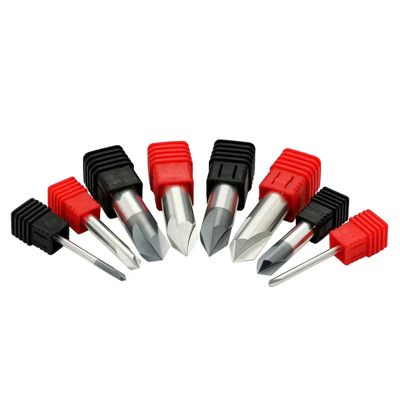 55HRC CNC كربيد التنغستن الألومنيوم والصلب قاطعة المطحنة الشطب، 60-90-120 درجة Tialn المغلفة 3 المزامير نهاية مطحنة