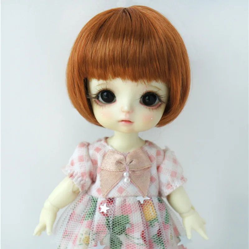 Jusuns OB11 Doll hair  JD256   5-6inch  13-15CM  Short BOBO Cut  Synthetic mohair  BJD wig Lati yellow 1/8 Doll Accessories