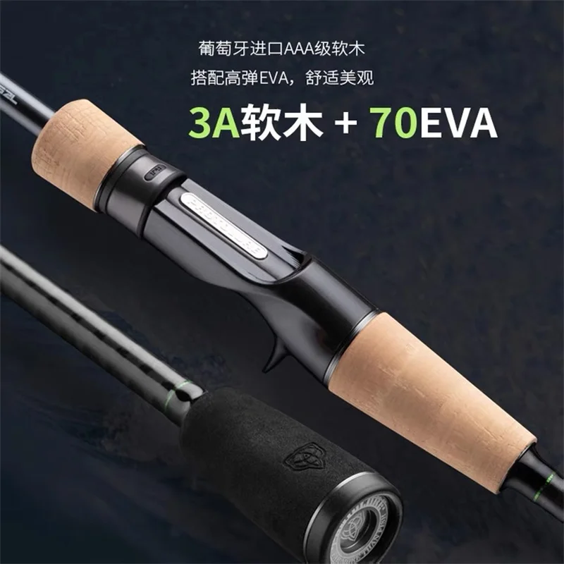 ECOODA  fishing rod Ultra light carbon fishing rod Fuji guide ring cast rod spin rod 1.95m 2.03m 2.28m 2sec Bait weighs 1.8-25g