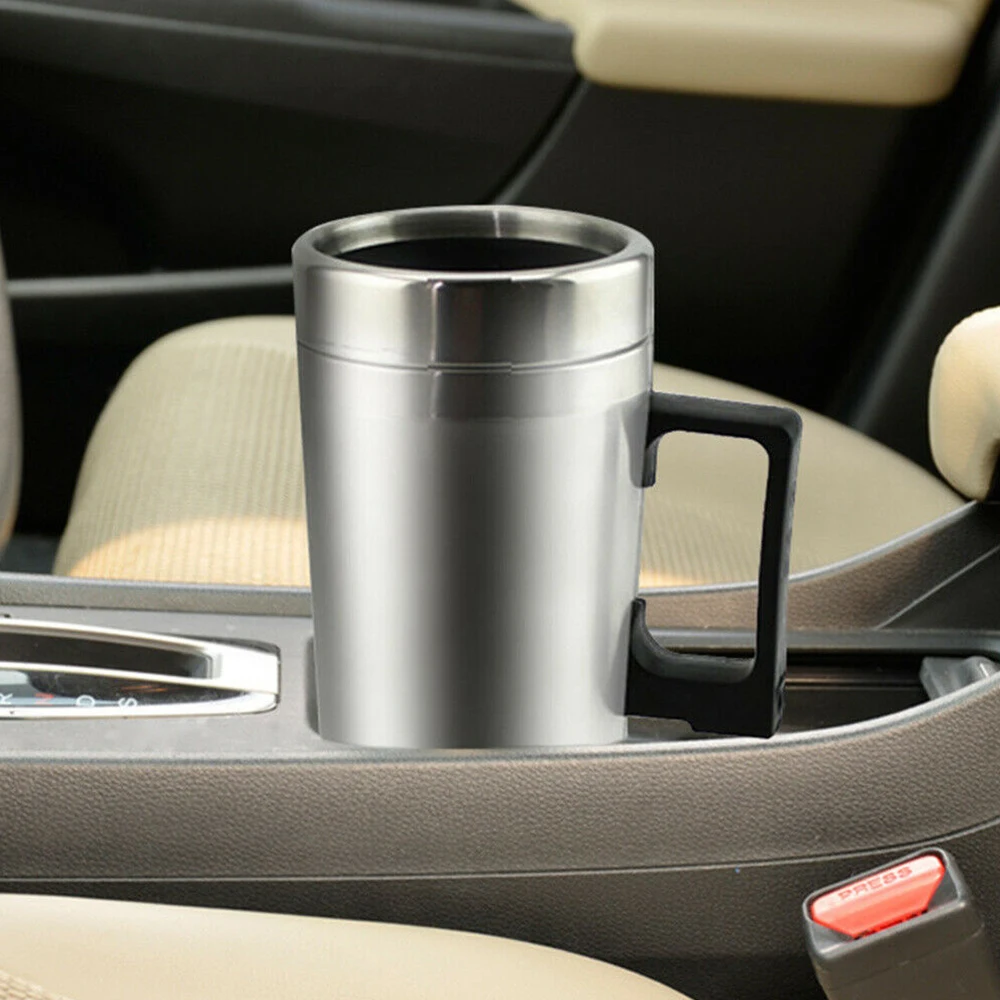 12V water heater Car Cup Electric Kettle Car Heated Mug Stainless Steel Multi-purpose Heating Water Cup Universal Car Interiors