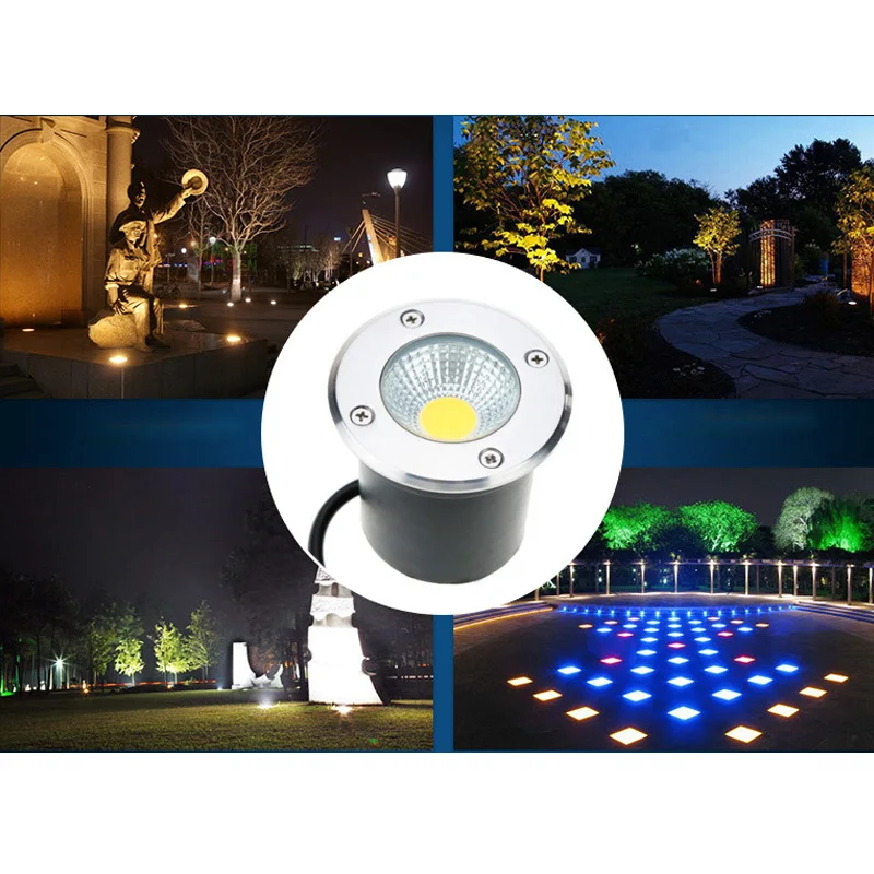 IP68 3W 5W 10W Cob Waterdichte Led Ondergrondse Licht Outdoor Grond Tuinpad Vloer Begraven Yard Spot landschap AC110V220V DC12V