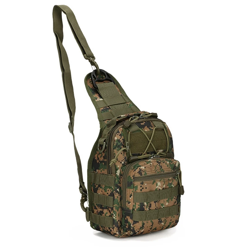 Sac à bandoulière tactique Oxford étanche 800D, petit sac de poitrine, sac à dos de sport de plein air pour la chasse, la randonnée et le Camping