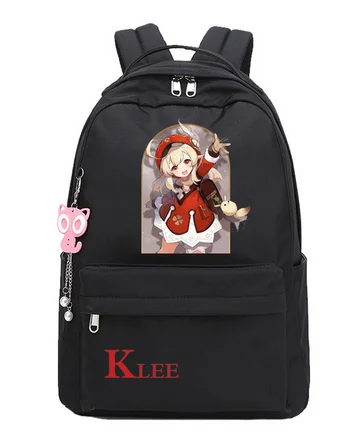 2021 NEW Genshin Impact Venti Paimon Klee Keqing Backpack High Capacity Fashion Student Schoolbag Knapsack Cosplay Handbag Gift