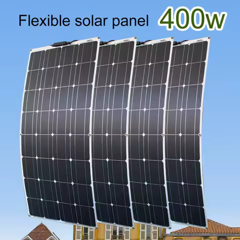Solar Panels 400 Watts Flexible Waterproof Monocrystalline Solar Cell Panel Kit for Camping Home Car Off Grid 12Volt System