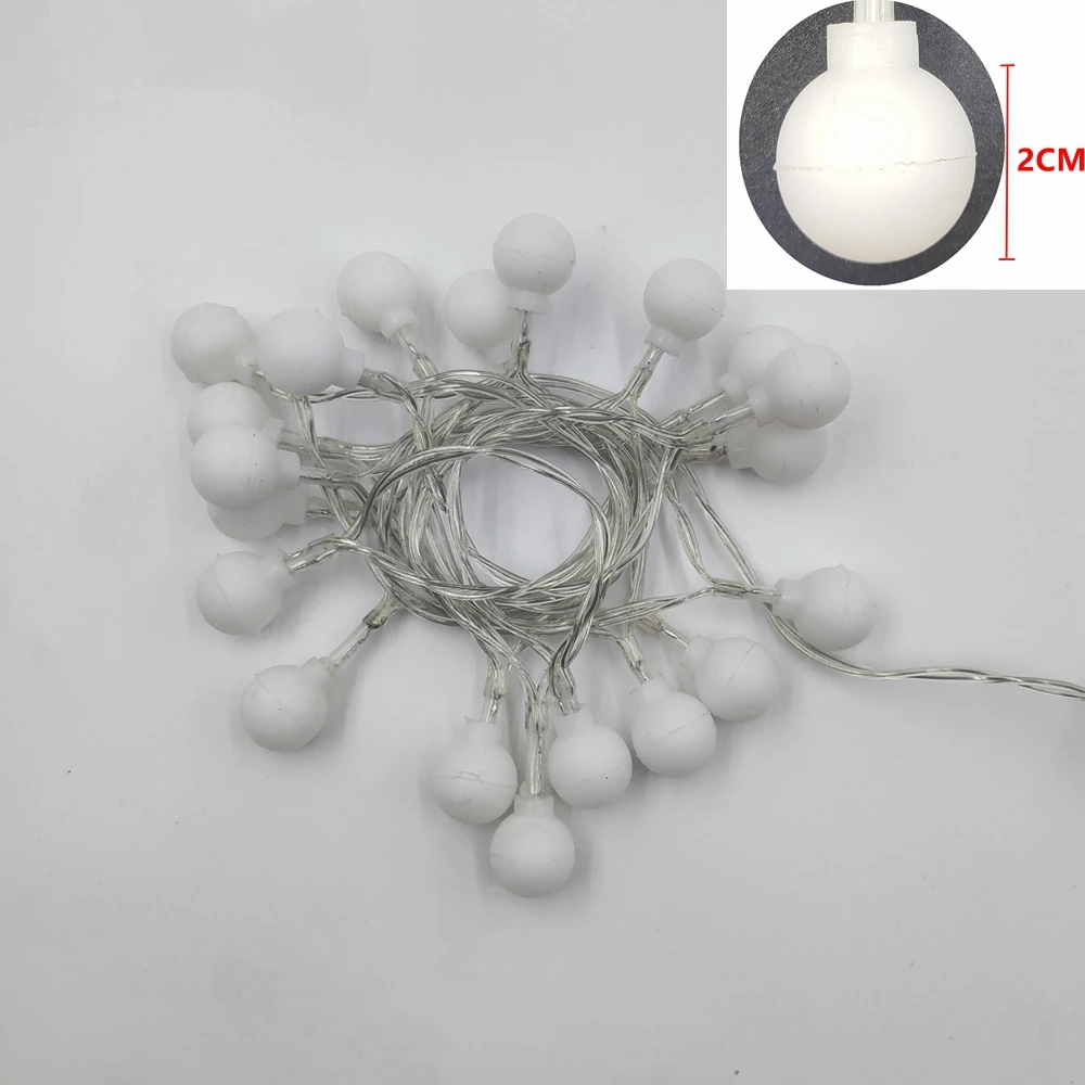 2M 5M 10M kiraz toplar LED perili dizi lamba pil USB 220V 110V kumandalı düğün noel açık oda çelenk dekorasyon