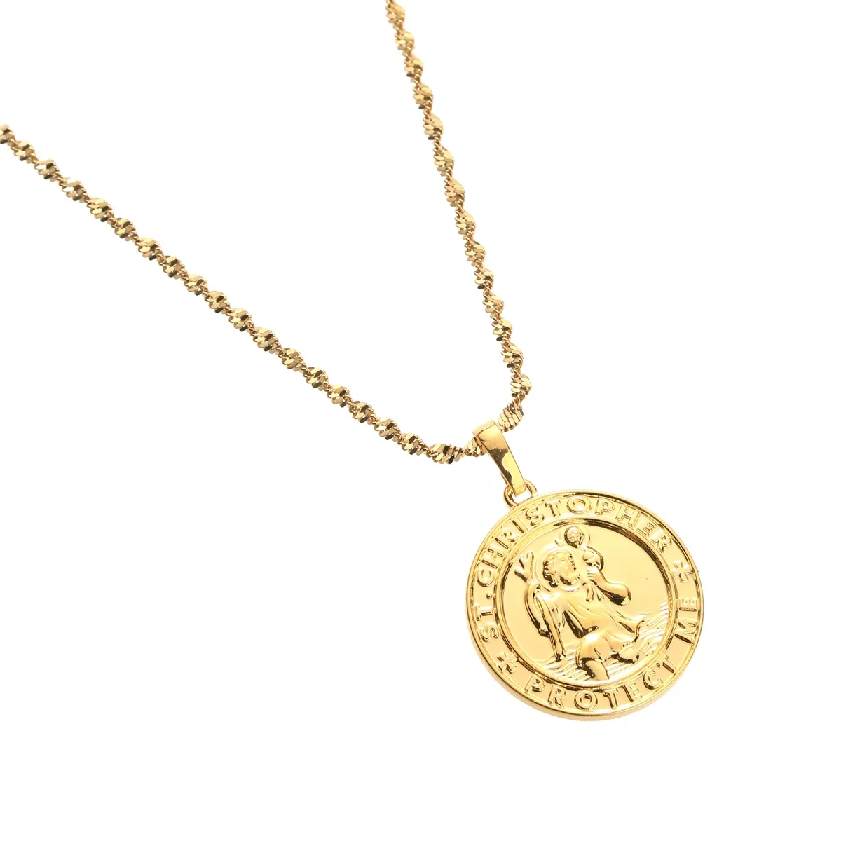 St. Christopher Protect Me Necklaces for Women Saint Christophe Pendant Religious Jewelry view 5