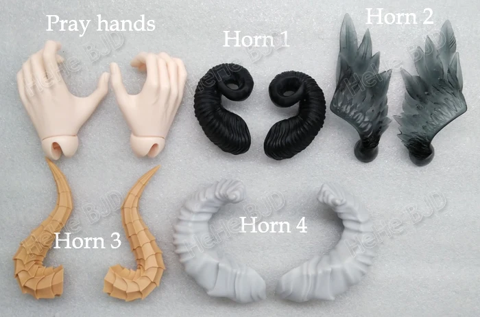 HeHeBJD BJD accessories horn ears pray hands gifts