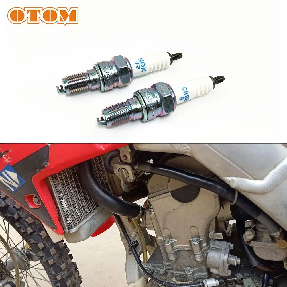 OTOM Pack of 2 Motorcycle Spark Plug NGK For HONDA CRF250X 2005-2009 CRF250R 2005-2009 Moped Scooter Dirt Bike Motocross Parts