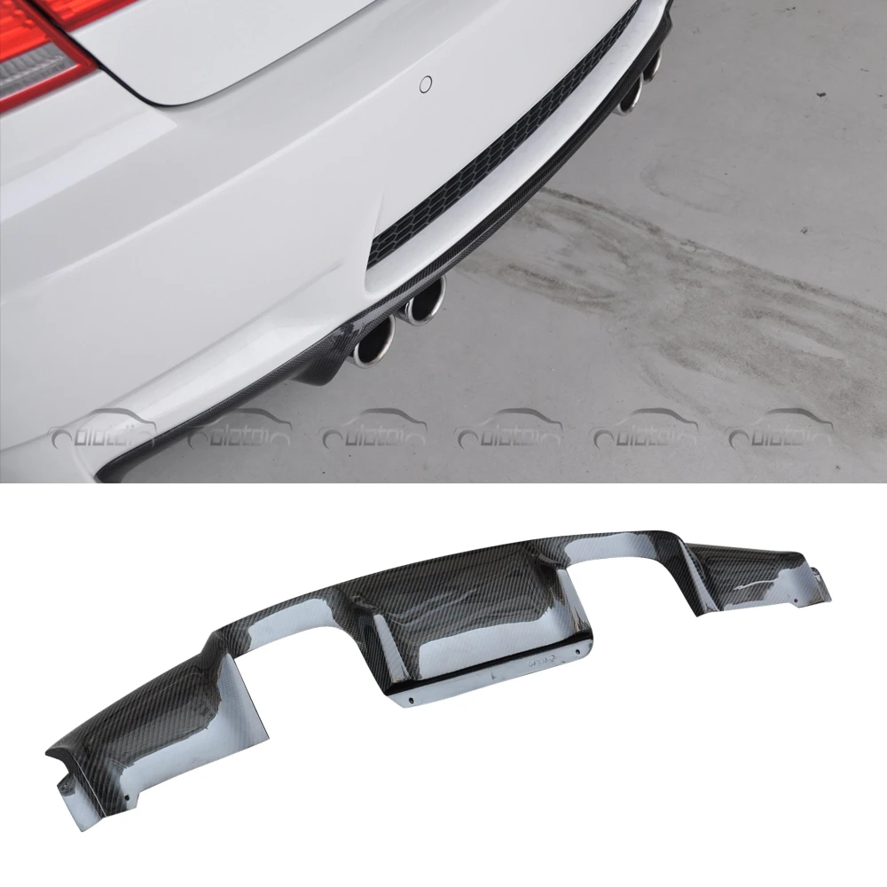 3D Style Carbon Fiber Rear Bumper Lip Shark Fins Spoiler Splitter Diffuser for BMW E92 E93 M3 2007-2012