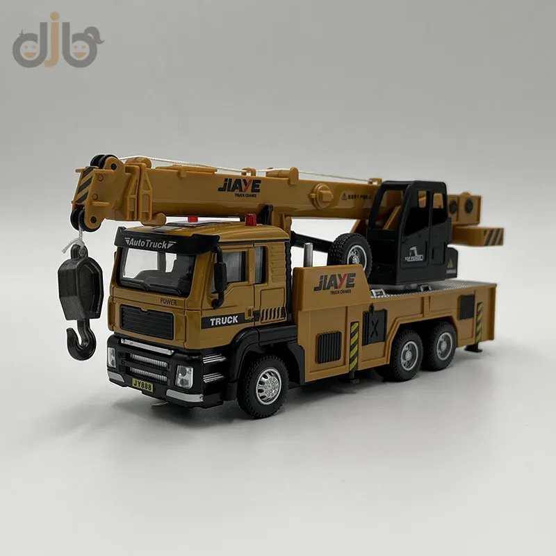 

1:50 Diecast Metal Construction Model Toy Crane Truck Lifter Pull Back With Sound & Light Children Gifts