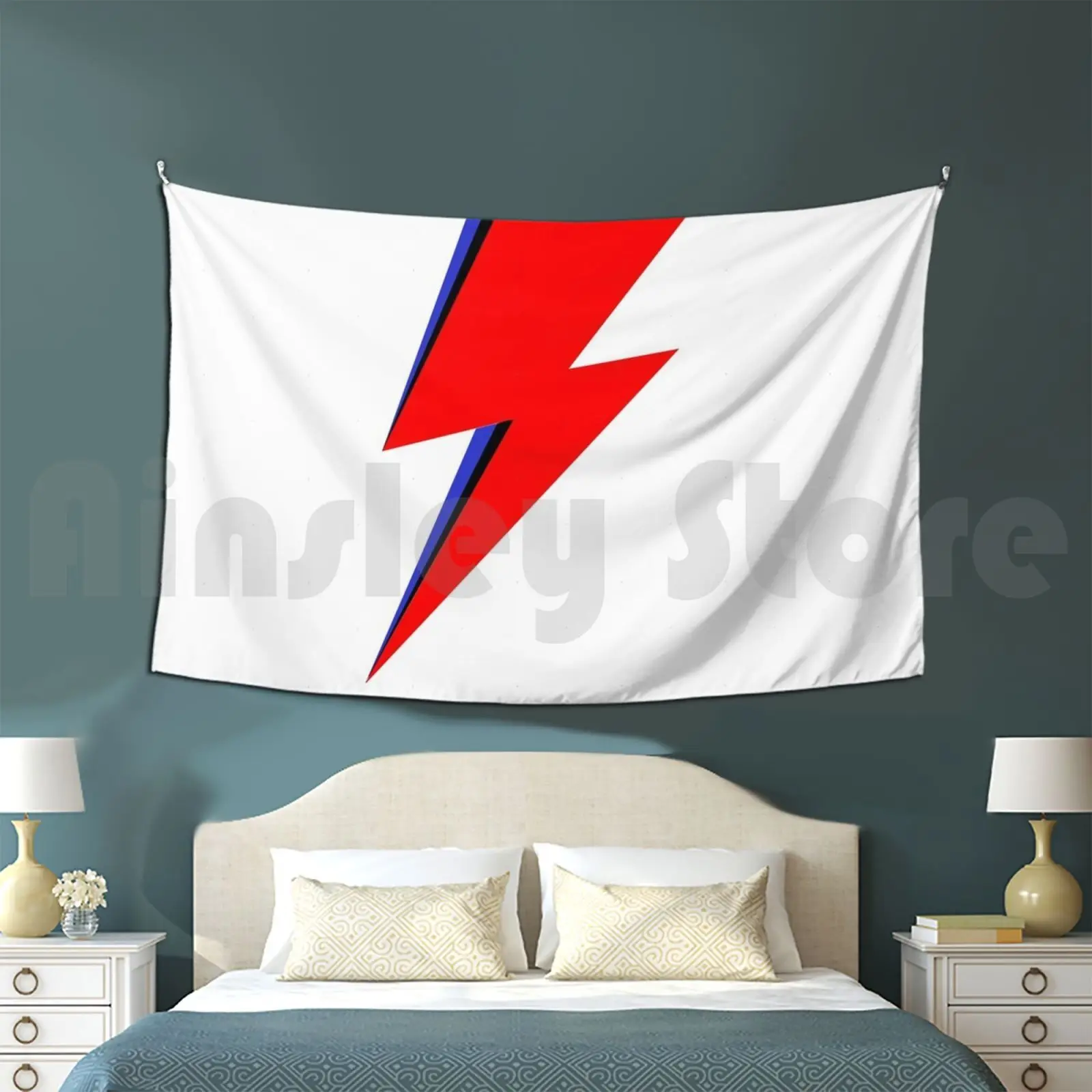 Bowie Bolt Customized Tapestry Musician Songwriter Entertainer Icon Heroes Fame Changes