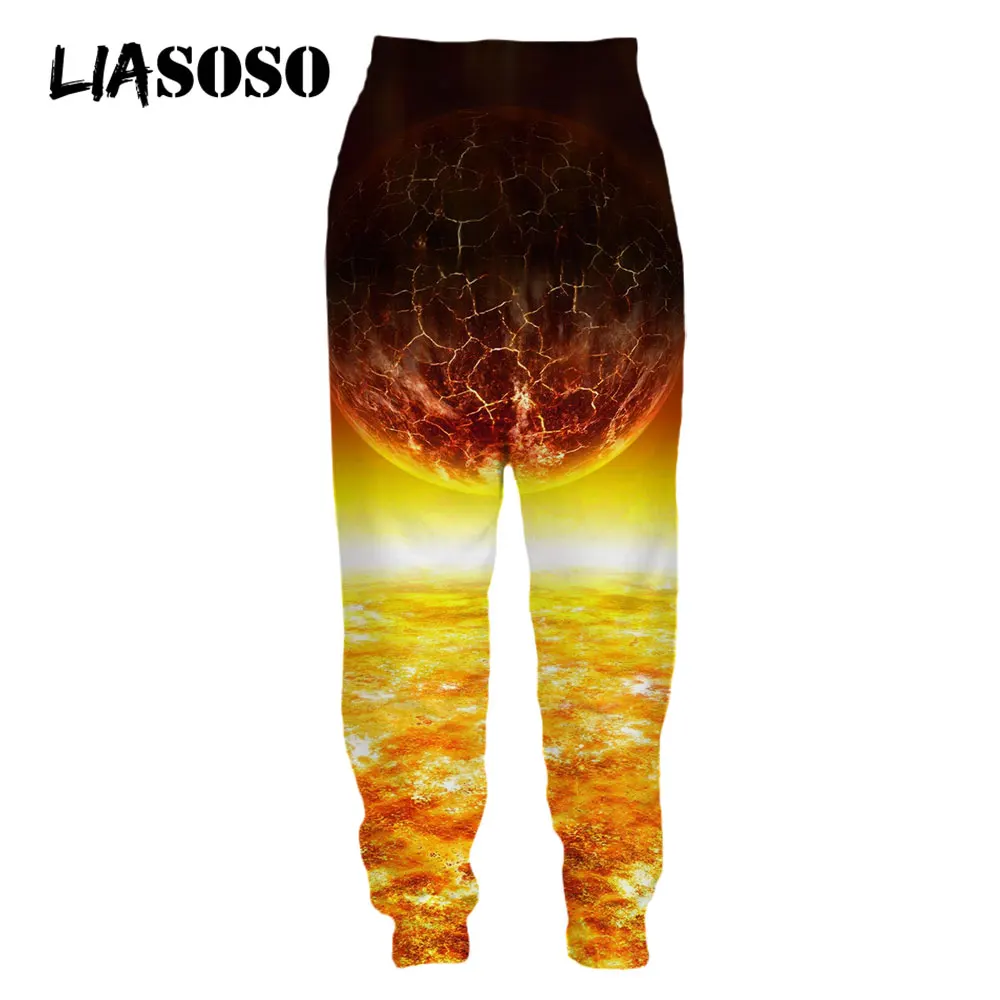 LIASOSO 3D Print Universe Hot Galaxy Jogging Sport Pants Men Women Breathable Clothing Trendy Oversized Sweatpants Streetwear