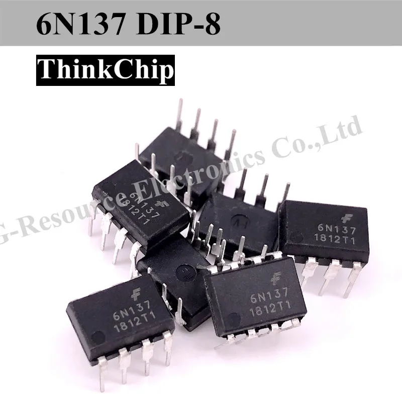 (10 pcs) EL6N137 DIP-8 6N137 DIP 10M HIGH SPEED OPTOCOUPLERS