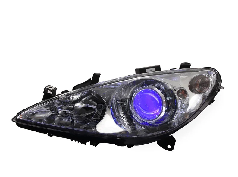 Eosuns Led Headlight for Peugeot 307 Cob Angel Eye DRL Daytime Running Light With Projector Lens