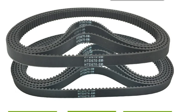 HTD640-5M HTD645-5M HTD650-5M HTD655-5M HTD660-5M HTD665-5M HTD670-5M HTD675-5M Rubber Timing Belt Black 1PC