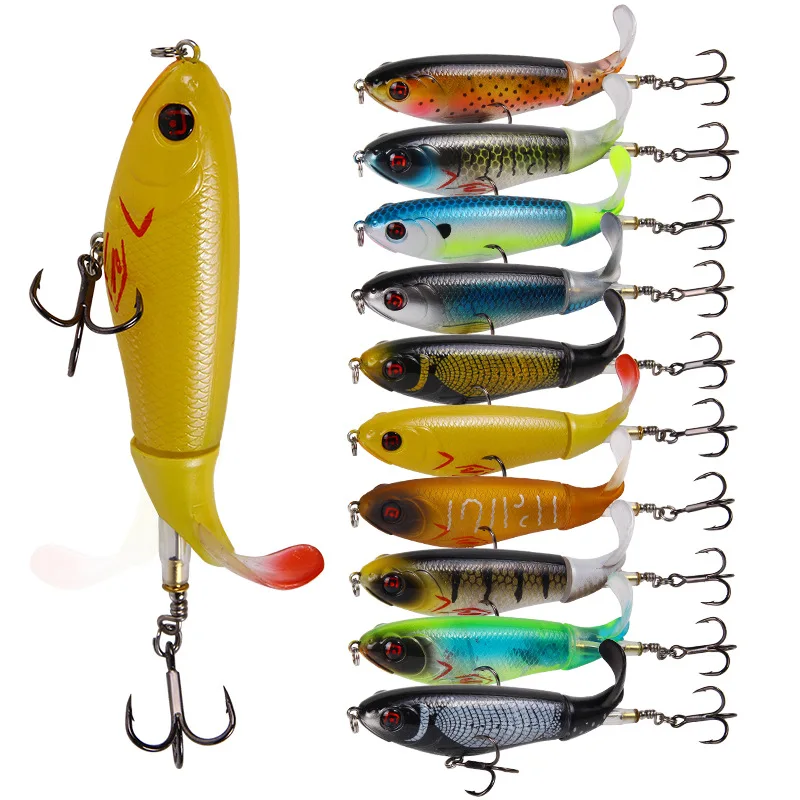 Spinner fishing lure 10cm 14g big popper bait fising wobler carpfishing black minnow floating leurre de surface savage gear New