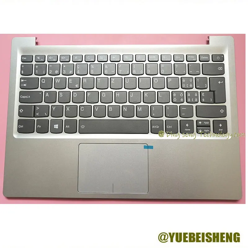 New For Lenovo ideapad 7000-13 320S-13 320S-13IKB Palmrest Switzerland SW Keyboard Upper Case Cover Touchpad Silver 5CB0Q17530