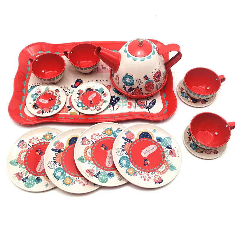 Family Toy Mother Garden Simulated Afternoon Teapot Chinese Teacup and Tea Set Kitchen Role Play Game Parent-child Interaction