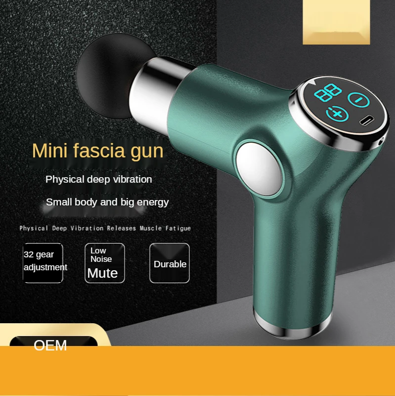 Mini Fascia Gun Palm LCD Display Mini Fitness Muscle Shock Relaxation Fascia Gun Ems Fitness Equipment muscular relaxation