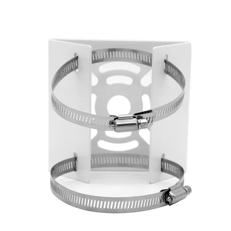 Outside CCTV Camera Iron Hoop Bracket Video Surveillance Pole Mounting Column Holder Stent Metal Steel Plate Thickness 2mm