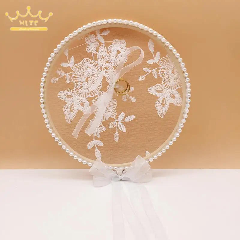 Lace Ring Box Bridal Ring Pillow Creative Wedding Ring Case Mori\'s Proposal Prop Display Stand Jewelry Holder