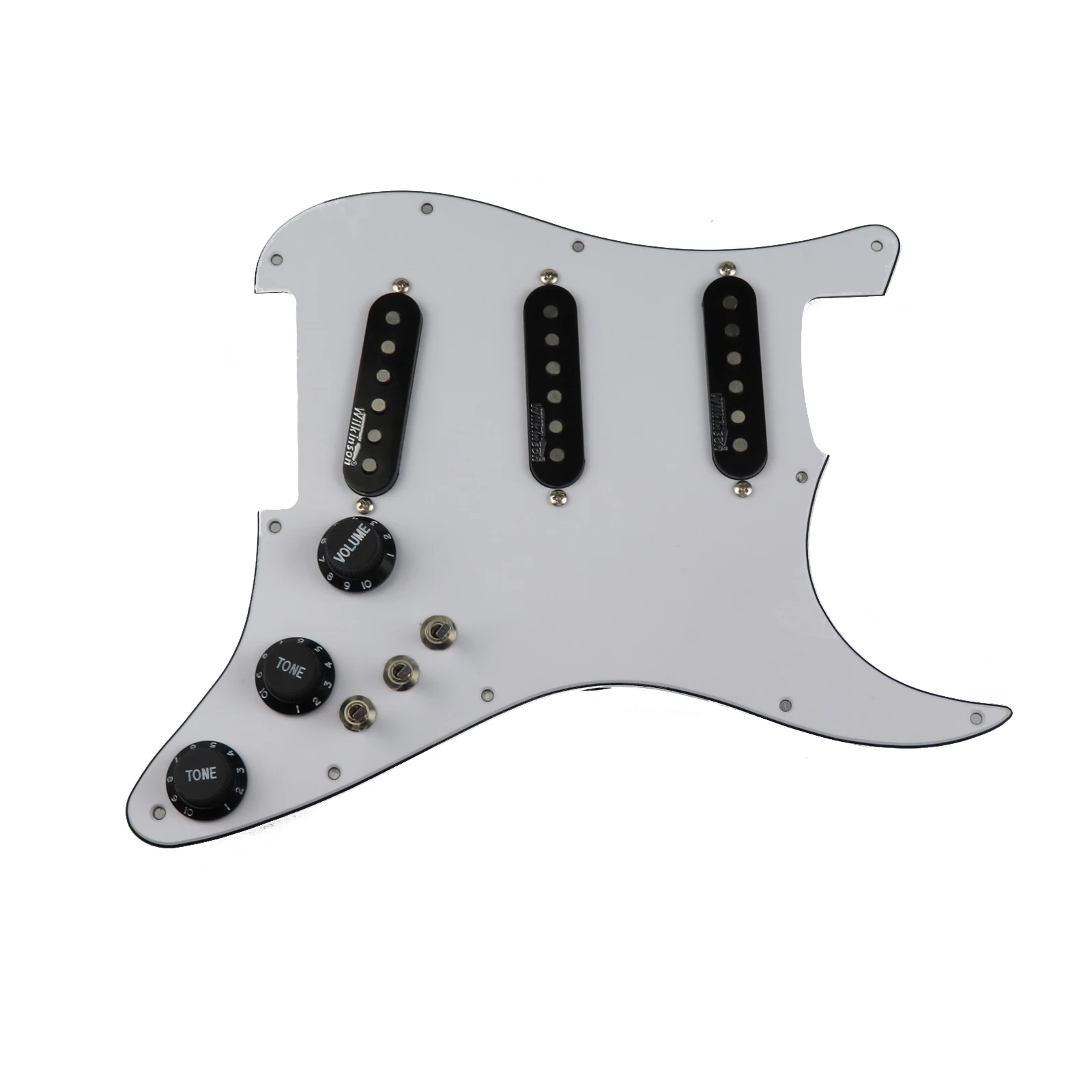 Prewired Pickguard 7-Way Type Fully Loaded Wilkinson SSS Ainico 5 Single Coil Set