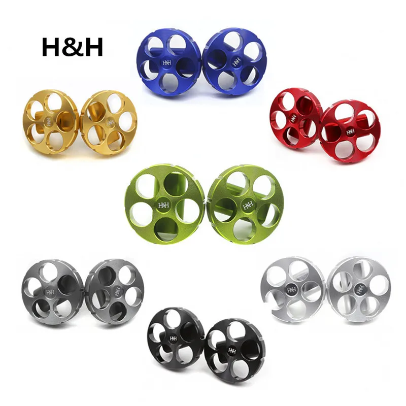 

1pair H&H hinge clamp round hollow ultra-light folding wrench C buckle for brompton new hinge clip