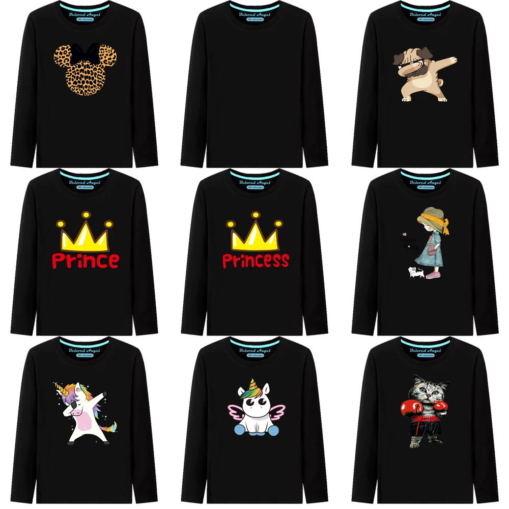 

Spring Autumn Children Clothing Boys Girls Cartoon Cotton T Shirt Long Sleeve Christmas Kids Tshirts Casual Cute Tops 3-15 Years