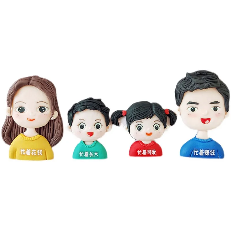Wedding Cupcake Topper A family of four Cake Topper For Anniversary Valentine\'s Day Wedding Party Cake Decorations