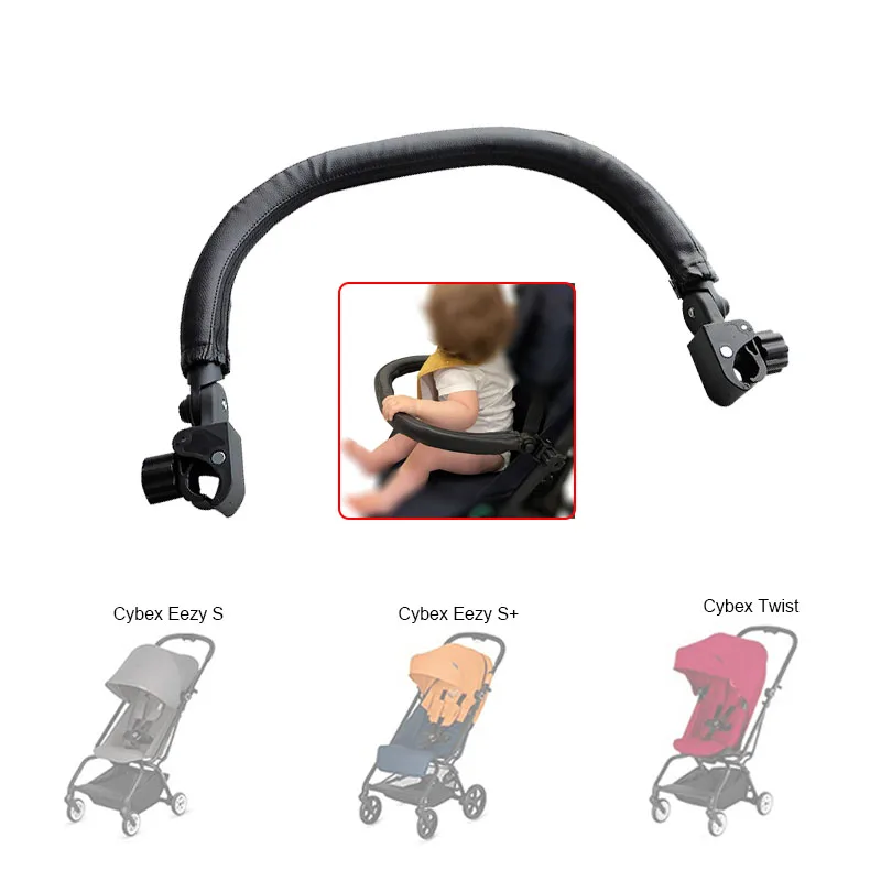 Stroller Armrest For Cybex Eezy S S+ Twist Series Trolley Handrail Safety Bar Compatible Bumper Bar With Clamp Bebe Accessories