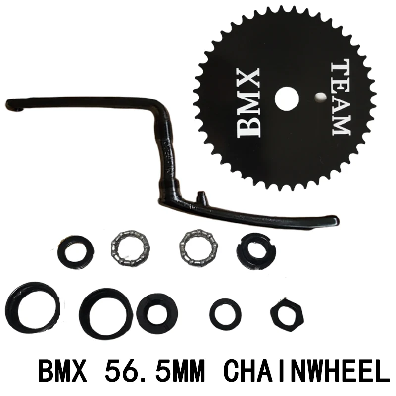 Bmx 165mm manivela bmx bmx 56.5mm b. bparts 44t dentes bicicleta acessórios