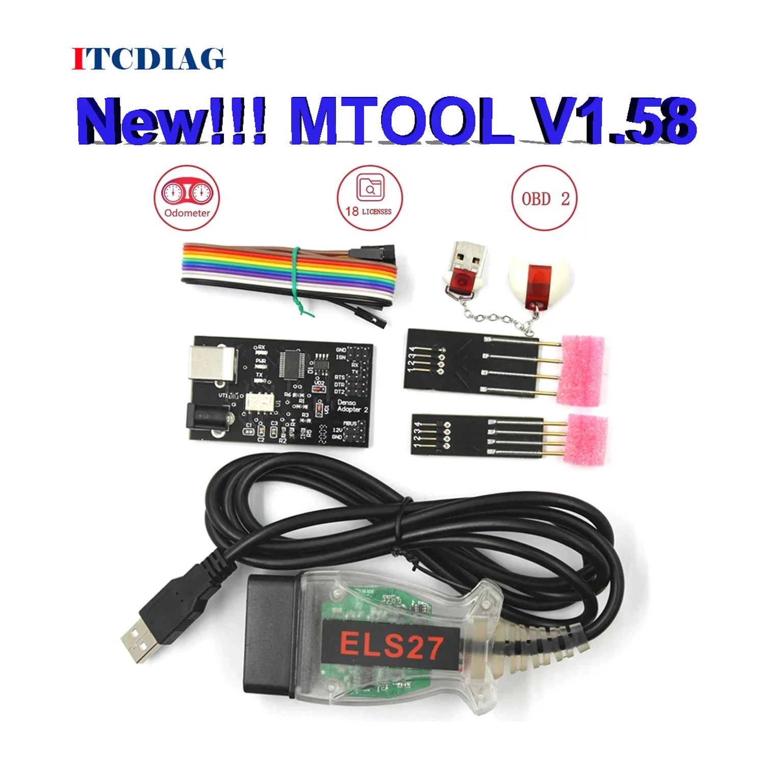 Mtool 1.58 Odo-meter Rollback Programmer Software OBD 2 Correction Tool Device Mileage Adjustment Tool Can Change KM to Miles