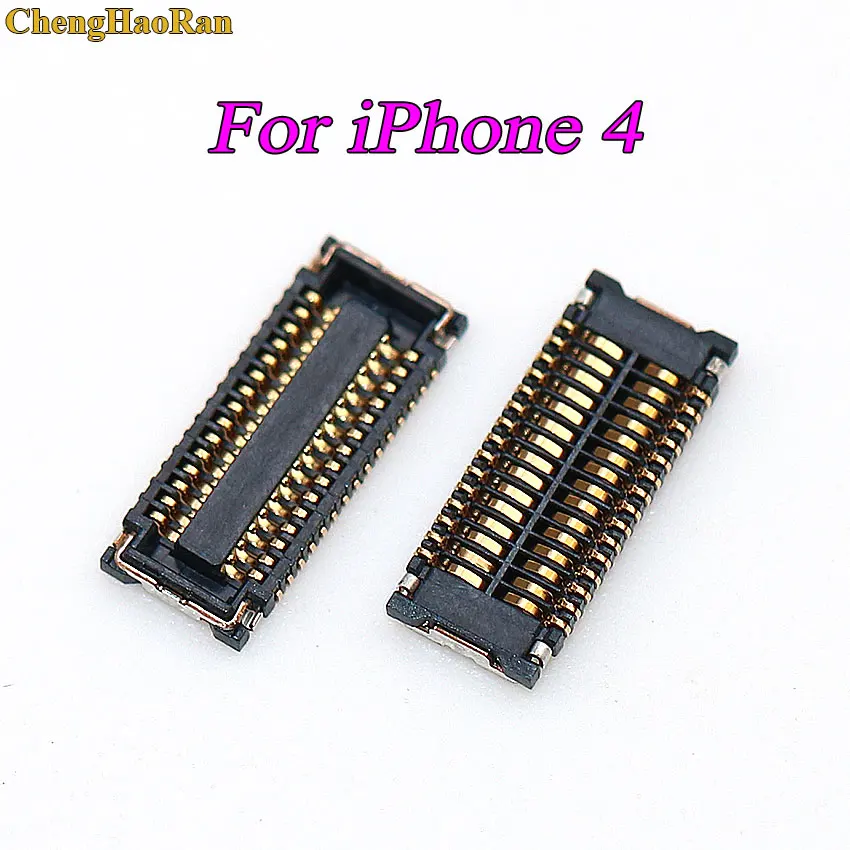 ChengHaoRan 1pcs For iphone 4 5 5S 6 7 8 plus 6s X Touch Screen Digitizer FPC Connector On Motherboard