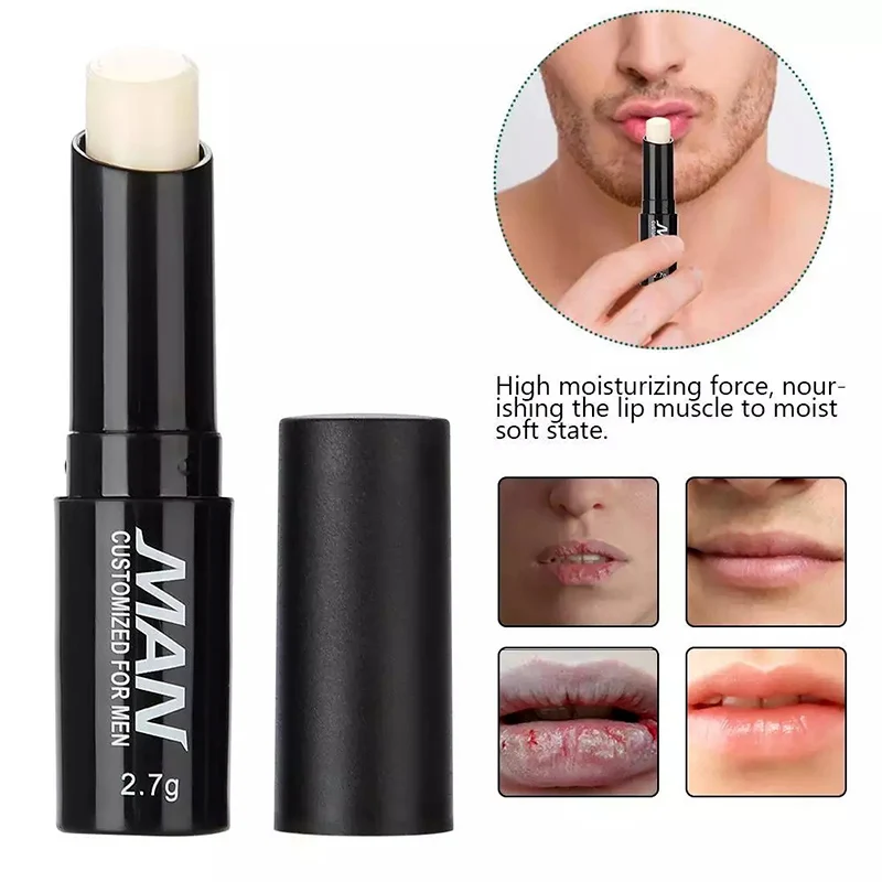 Bálsamo labial para hombre, hidratante, aclara las líneas de los labios, antiseco bálsamo labial, alta calidad, productos para el cuidado de la piel